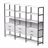 Набор стеллажных систем №9 Everprof EVO 2440x385x1840 Белый/Черный