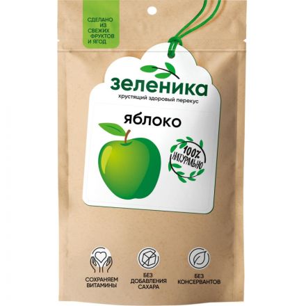 Яблоки Зеленика Здоровый фруктовый перекус 20 г
