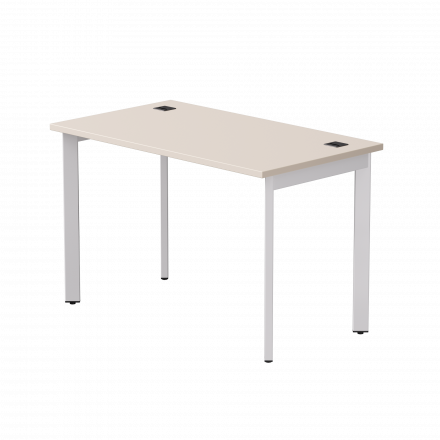 Стол прямой Everprof EVO на металлокаркасе 1180х670х755 мм опоры 45гр Кашемир/Белый