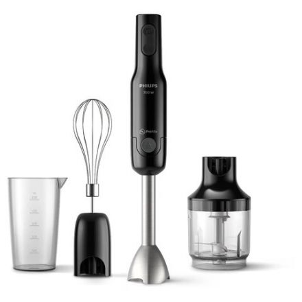 Блендер погружной PHILIPS HR2543/90, 700 Вт, 2 скорости, 3 насадки, стакан, черный Блендер погружной PHILIPS HR2543/90, 700 Вт, 2 скорости, 3 насадки, стакан, черный