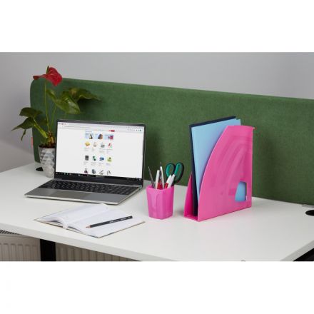 Подставка-стакан для канцелярских мелочей Attache NEON розовый