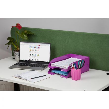 Подставка-стакан для канцелярских мелочей Attache NEON розовый