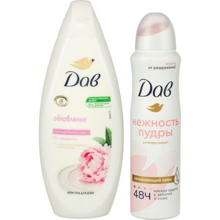 Подарочный набор Дав женский гель и дезодорант