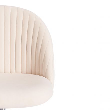 Кресло MELODY флок , молочный, 4