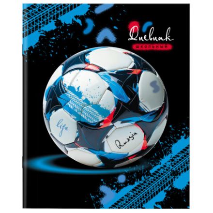 Дневник 1-11 класс 40 л., на скобе, ПИФАГОР, обложка картон, "Футбол", 107136