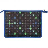 Папка для тетрадей №1School Robot черный А4 на молнии,пластик,ПТ-813