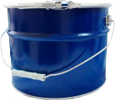 Ведро металл 10л. с крышкой и обручем, с покрытием внутри синий Ведро металл 10л. с крышкой и обручем, с покрытием внутри синий
