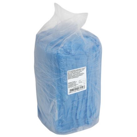 Халат одноразовый голубой на завязках КОМПЛЕКТ 10 шт., XXL, 56-58 размер, 140 см, рукав на резинке, 25 г/м2, СНАБЛАЙН