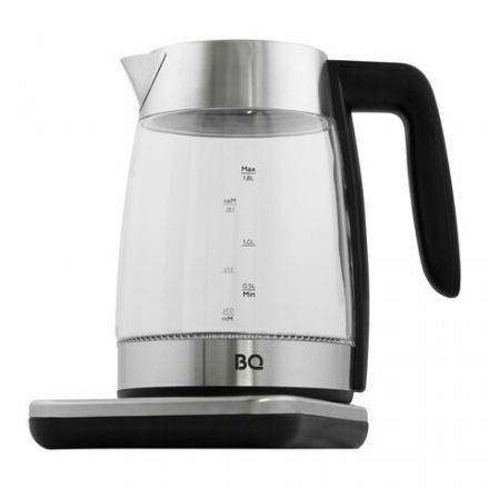 Чайник BQ (БИ-КЬЮ) KT1736G, 1,8 л, 2200 Вт, закрытый нагревательный элемент, ТЕРМОРЕГУЛЯТОР, стекло, 86190523
