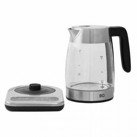 Чайник BQ (БИ-КЬЮ) KT1736G, 1,8 л, 2200 Вт, закрытый нагревательный элемент, ТЕРМОРЕГУЛЯТОР, стекло, 86190523
