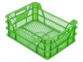 Ящик 400х300х155 перфорированный  зелёный