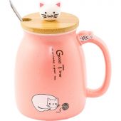 Кружка Котик с клубком №2 роз Эврика арт.99289 Кружка Котик с клубком №2 роз Эврика арт.99289