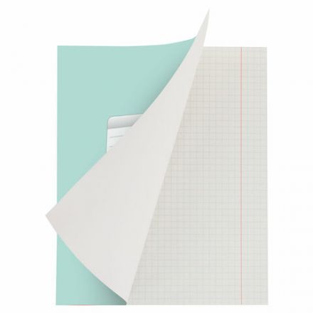 Тетрадь А5, 48 л., HATBER-ECO скоба, офсет №2 ЭКОНОМ, клетка, обложка мелованная бумага, "Зеленая", 075743, 48Т5D1_27731