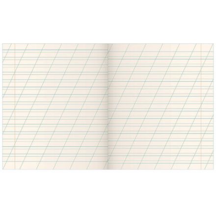 Тетрадь ЗЕЛЁНАЯ обложка 12 л., косая линия с полями, офсет № 2 ЭКОНОМ, "ПИФАГОР", 106725