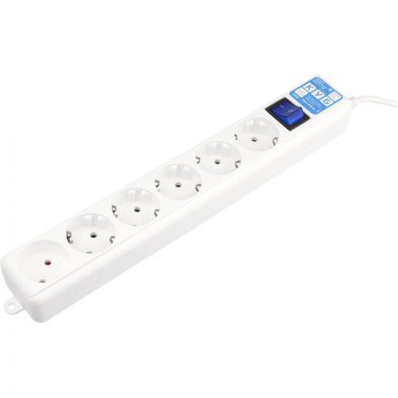 Сетевой фильтр Power Cube PRO, белый, 3м,6р, 16А (3x1,5мм2)(SPL6-16-P-3М)