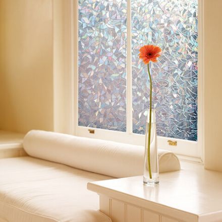 Пленка на окно самоклеящаяся статическая БЕЗ КЛЕЯ, солнцезащитная, 67,5х150 см, "Витраж", DASWERK (ДАСВЕРК), 607969