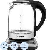 Чайник электрический BRAYER BR1003, 2200Вт.1,7 л, стекл