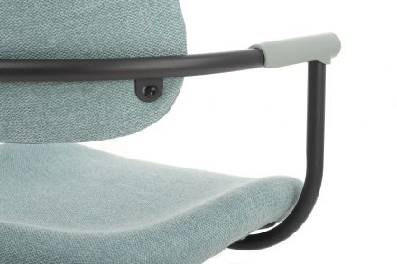 Кресло Kolin W-231 Чёрный каркас/Голубая ткань 60-60-75*83