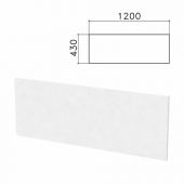 Экран-перегородка "Бюджет", 1200х16х430 мм, белый (КОМПЛЕКТ С ФУРНИТУРОЙ)