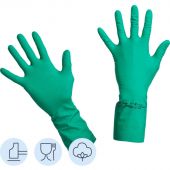 Перчатки нитриловые Vileda Professional Универсальные зеленые (размер 8.5-9, L, артикул производителя 100802)