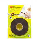 Клейкая лента 3M VHB монтажная универсальная, сверхсильная, черная 19ммх3м