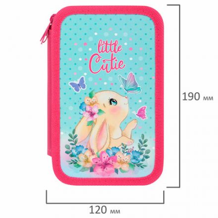 Пенал ПИФАГОР, 3 отделения, ламинированный картон, 19х11 см, "Pretty bunny", 273485 Пенал ПИФАГОР, 3 отделения, ламинированный картон, 19х11 см, "Pretty bunny", 273485