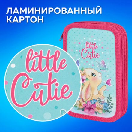 Пенал ПИФАГОР, 3 отделения, ламинированный картон, 19х11 см, "Pretty bunny", 273485 Пенал ПИФАГОР, 3 отделения, ламинированный картон, 19х11 см, "Pretty bunny", 273485