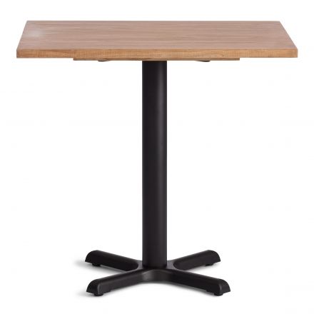 Стол VALHALLA дерево вяз/железная опора, 80х65х76 см, груша №3/черная опора