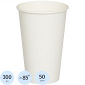 Стакан одноразовый бумажный белый HB80-360 ВЕНДИНГ 300 мл, d=80,50шт/уп