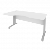 Riva Metal-L Стол криволинейный левый ПЛ.СА-1 (L) Белый/Тёмно-серый металл 1600*900*750 Riva Metal-L Стол криволинейный левый ПЛ.СА-1 (L) Белый/Тёмно-серый металл 1600*900*750