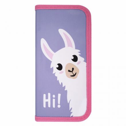 Пенал ПИФАГОР, 1 отделение, ламинированный картон, 19х9 см, "Llamaste", 271505