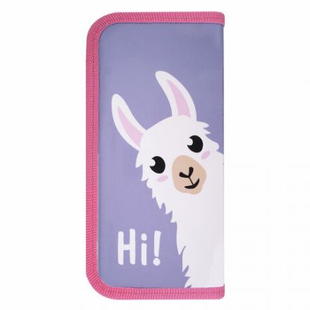 Пенал ПИФАГОР, 1 отделение, ламинированный картон, 19х9 см, "Llamaste", 271505