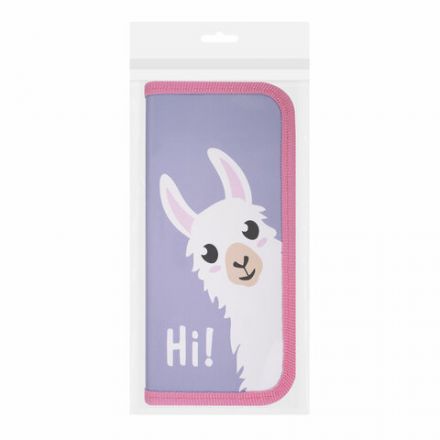 Пенал ПИФАГОР, 1 отделение, ламинированный картон, 19х9 см, "Llamaste", 271505