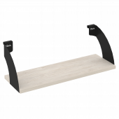 Навесные полки. Кронштейны+ЛДСП полка 600мм MAN-41-6 Денвер светлый/Чёрный металл 600*220*200 Навесные полки. Кронштейны+ЛДСП полка 600мм MAN-41-6 Денвер светлый/Чёрный металл 600*220*200