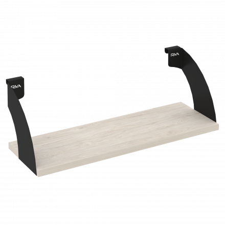 Навесные полки. Кронштейны+ЛДСП полка 600мм MAN-41-6 Денвер светлый/Чёрный металл 600*220*200 Навесные полки. Кронштейны+ЛДСП полка 600мм MAN-41-6 Денвер светлый/Чёрный металл 600*220*200