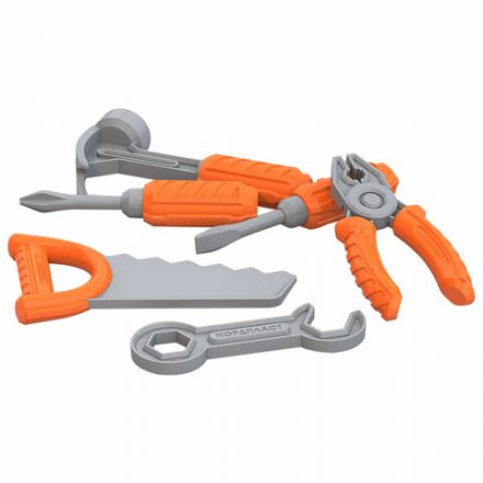 Набор инструментов игрушечный "Маленький мастер", пластиковый, 6 предметов, НОРДПЛАСТ, 544