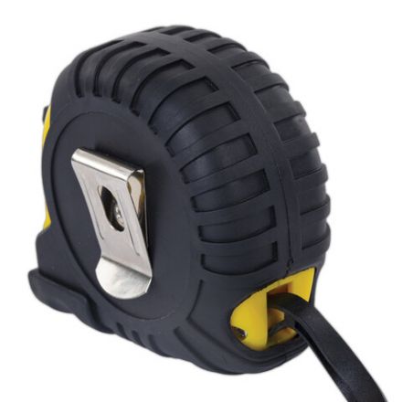 Рулетка измерительная 7,5 м х 25 мм, обрезиненный корпус, с фиксатором, RABBITEX (РАББИТЕКС) Standard, 671350