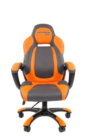 Офисное кресло Chairman game 20 Россия экопремиум серый/оранжевый