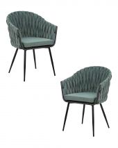 Набор 2 шт Стул обеденный DOBRIN MATILDA, зеленая ткань (LAR 275-23)