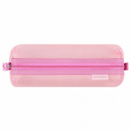 Пенал-тубус BRAUBERG, сетка, 22х5х5 см, розовый, 272235