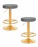 Набор 2 шт Табурет барный DOBRIN BRUNO GOLD, серый велюр (MJ9-75) Набор 2 шт Табурет барный DOBRIN BRUNO GOLD, серый велюр (MJ9-75)