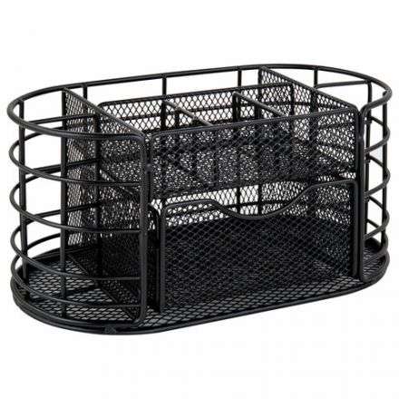 Органайзер для косметики и мелочей металлический 9 секций, MONTE VITA (МОНТЕ ВИТА), 105х218х110 мм, чёрный, 272476