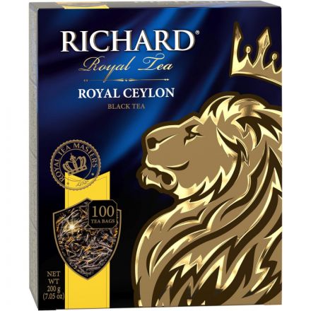 Чай Richard Royal Ceylon черный 100 пакетиков Чай Richard Royal Ceylon черный 100 пакетиков