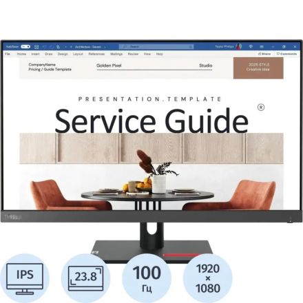 Монитор 23,8 Lenovo ThinkVision S24i-30 IPS HDMI 100Hz VGA FHD(63DEKAT3UK)