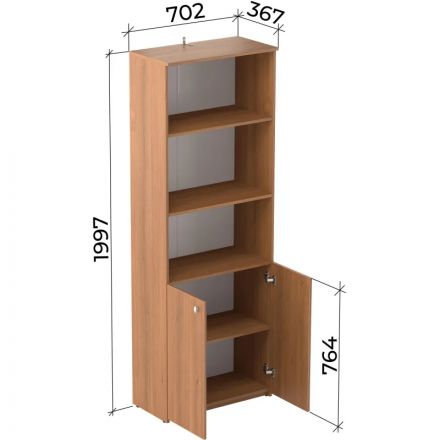 Шкаф Easy LT Оптима полузакр. 702х367 орех new В1997