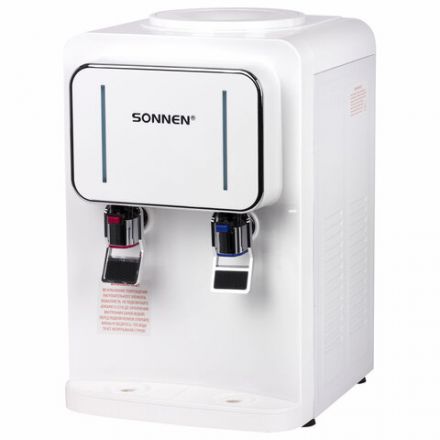 Кулер для воды SONNEN TSE-02W, настольный, НАГРЕВ/ОХЛАЖДЕНИЕ ЭЛЕКТРОННОЕ, 2 крана, белый, 456173 Кулер для воды SONNEN TSE-02W, настольный, НАГРЕВ/ОХЛАЖДЕНИЕ ЭЛЕКТРОННОЕ, 2 крана, белый, 456173