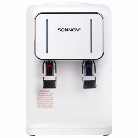Кулер для воды SONNEN TSE-02W, настольный, НАГРЕВ/ОХЛАЖДЕНИЕ ЭЛЕКТРОННОЕ, 2 крана, белый, 456173 Кулер для воды SONNEN TSE-02W, настольный, НАГРЕВ/ОХЛАЖДЕНИЕ ЭЛЕКТРОННОЕ, 2 крана, белый, 456173