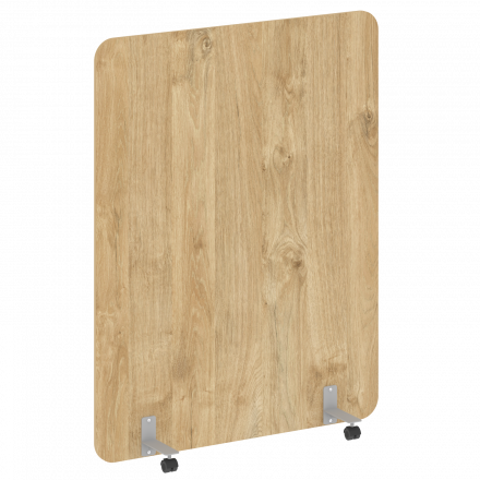 R-line Перегородка на металлических опорах, на роликах DP.R-140-180 Тиквуд светлый/Серый металл 1400*18*1800