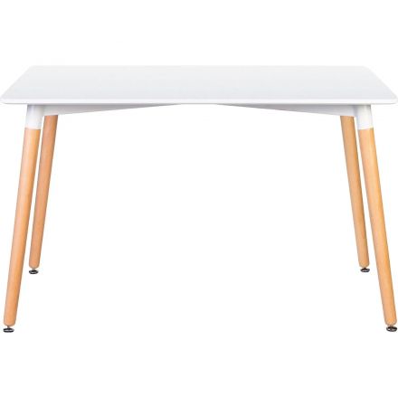 Стол обеденный LO_DOBRIN SERRA WIDE LMZL-TD-04_LB-MTR_MDF свет.бук/ст.бел