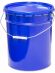 Ведро металл 20л. крышка--корона, с покрытием внутри  синий